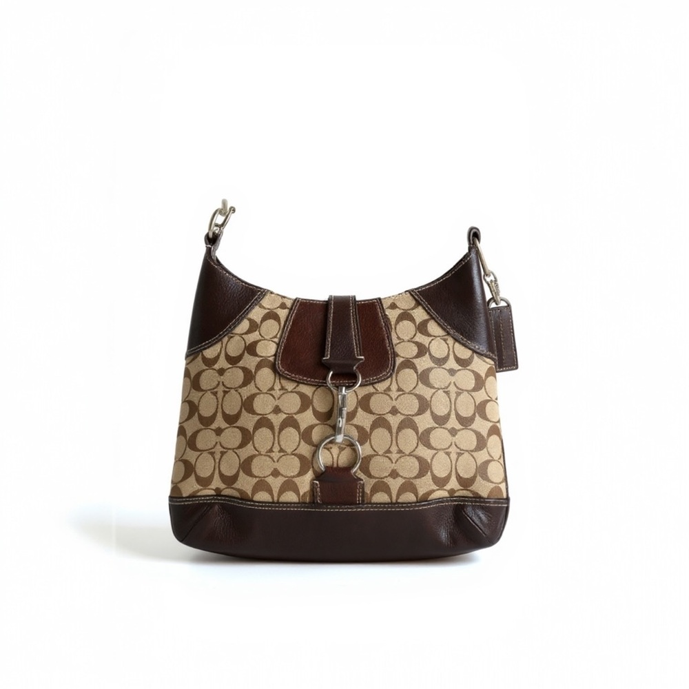 Coach Vintage Y2K Signature Brown and Tan Hobo Bag‎